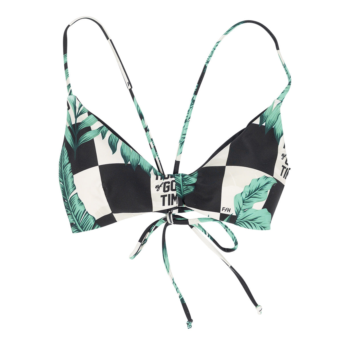 Poolside Bikini Top - Black/Off White