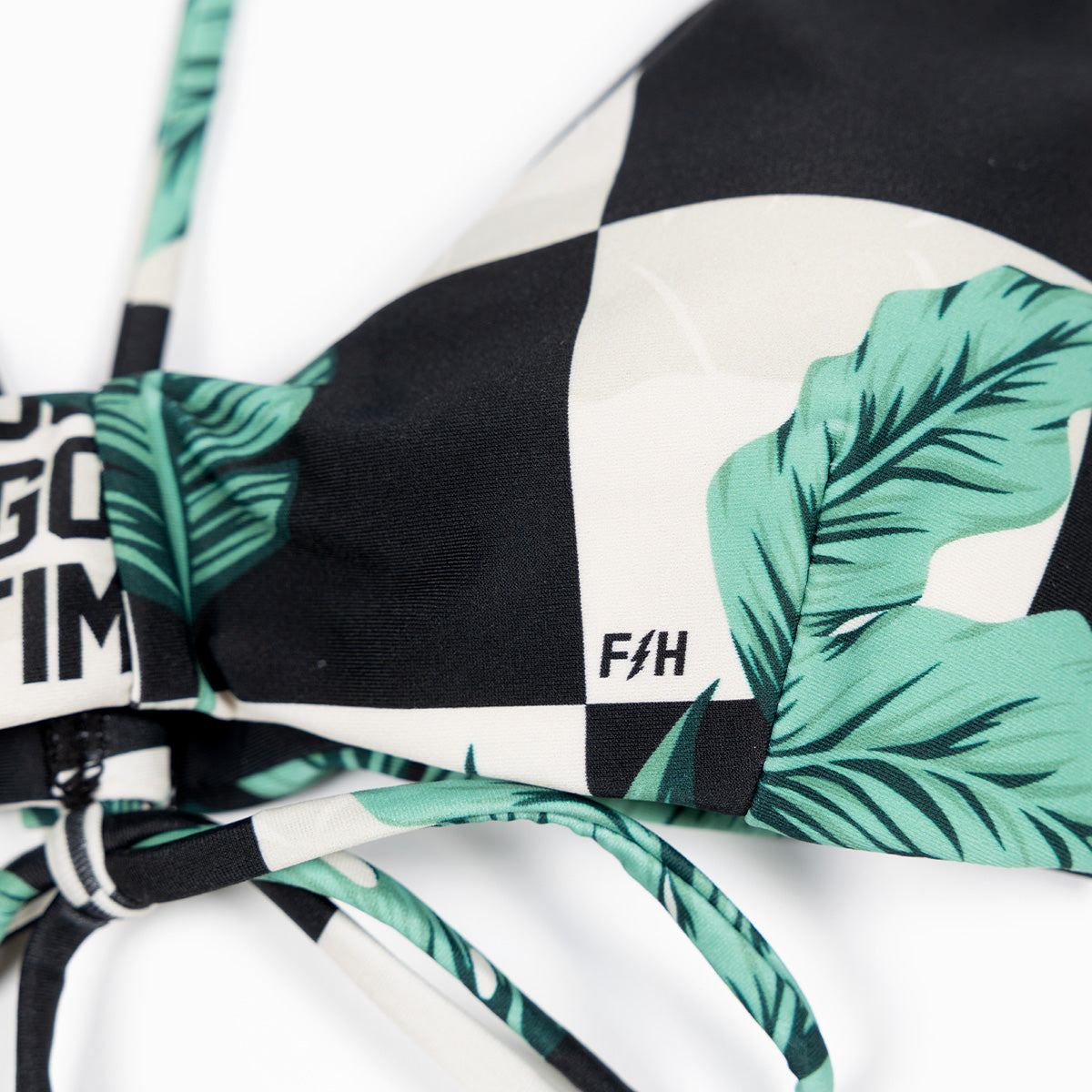 Poolside Bikini Top - Black/Off White