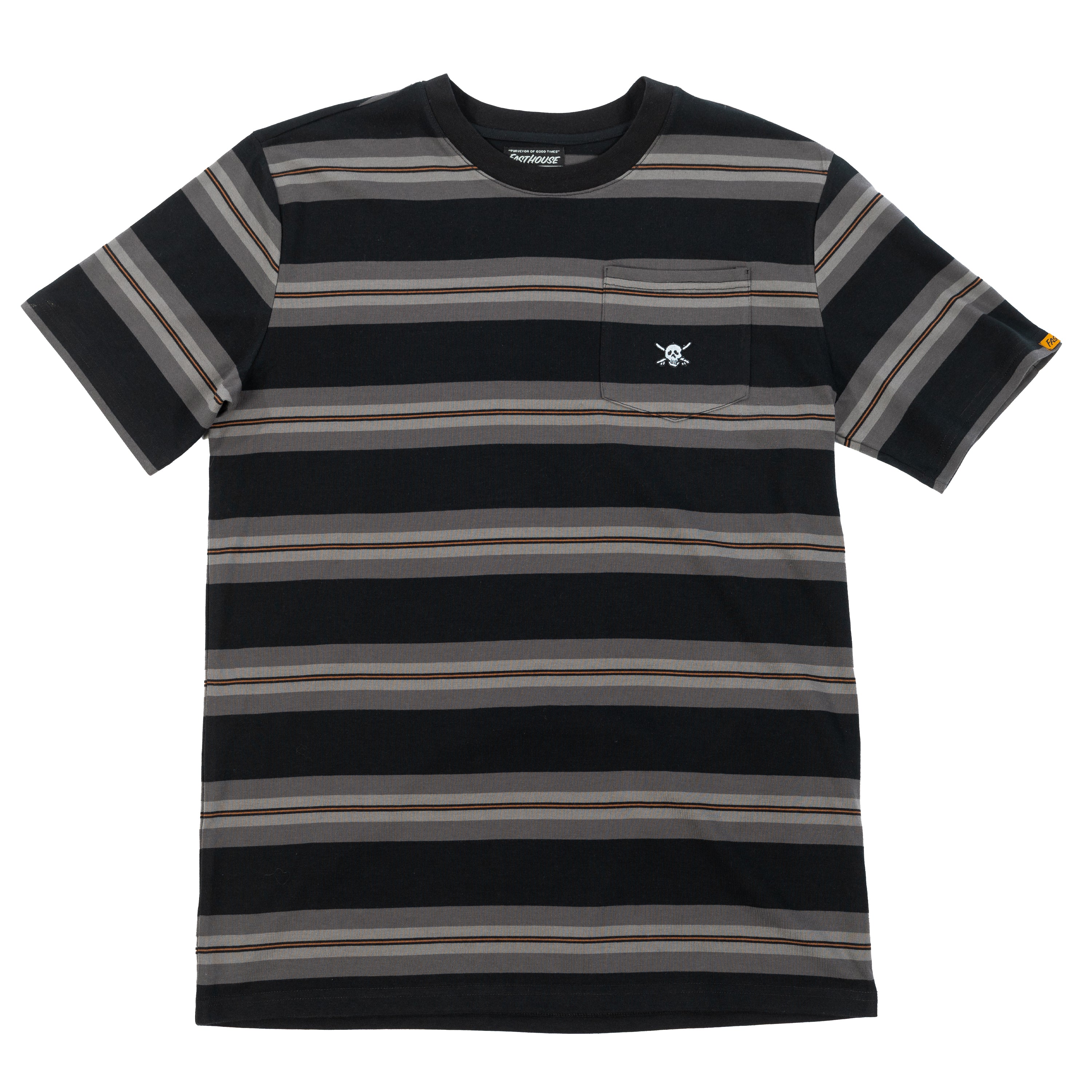 Rufus Stripe Yarn Dye Tee - Black/Gray