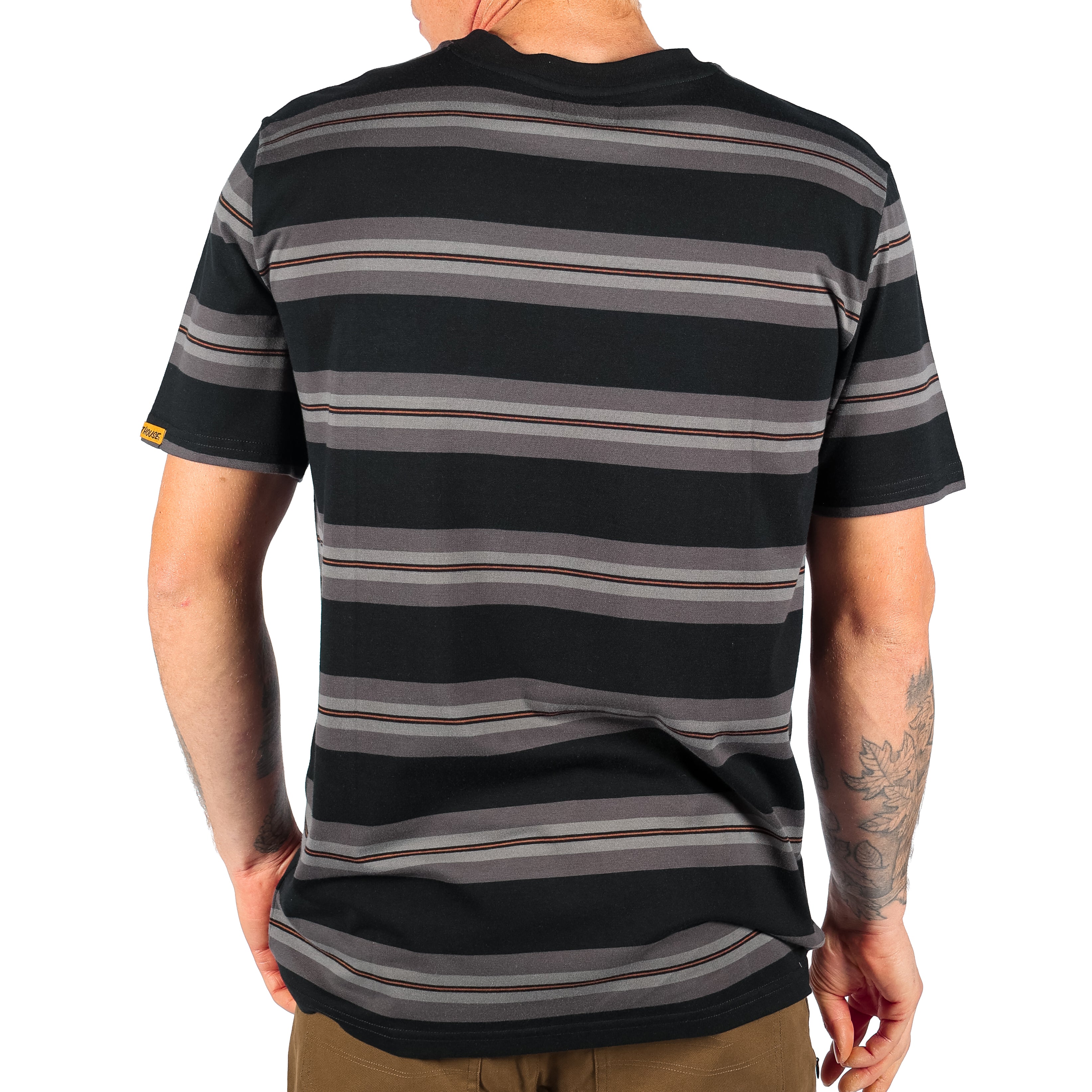 Rufus Stripe Yarn Dye Tee - Black/Gray