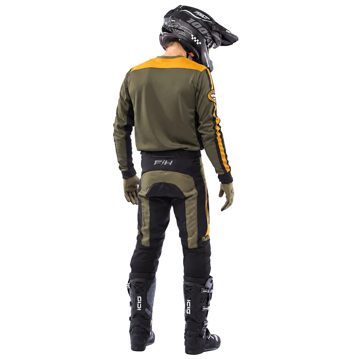 Sanguaro Petrol LS Jersey, Olive/Vintage Gold