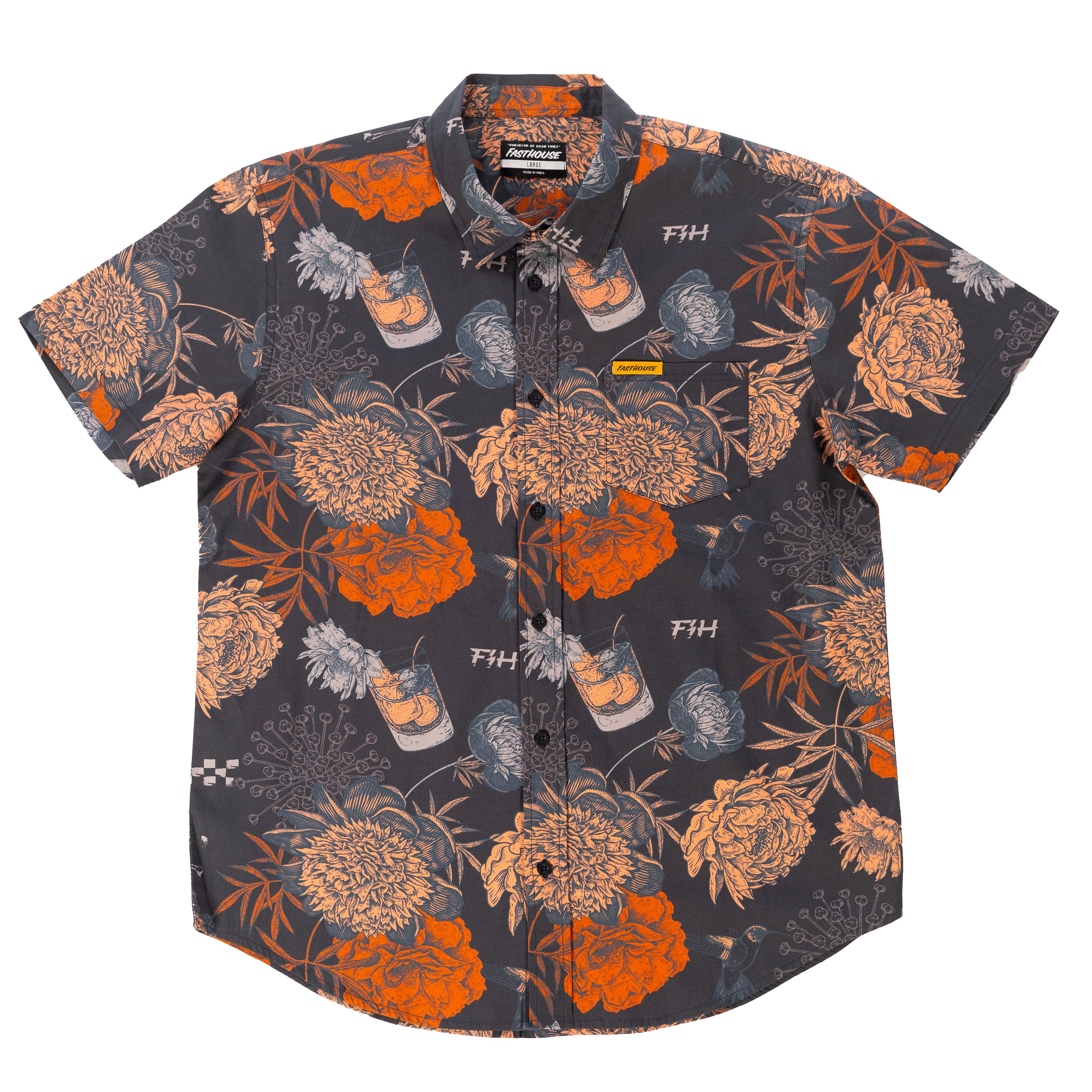Scene Button Up Shirt - Vintage Black