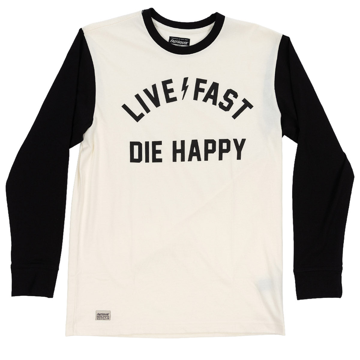 Sherwin Yarn Dye Long Sleeve Tee - Off White/Black
