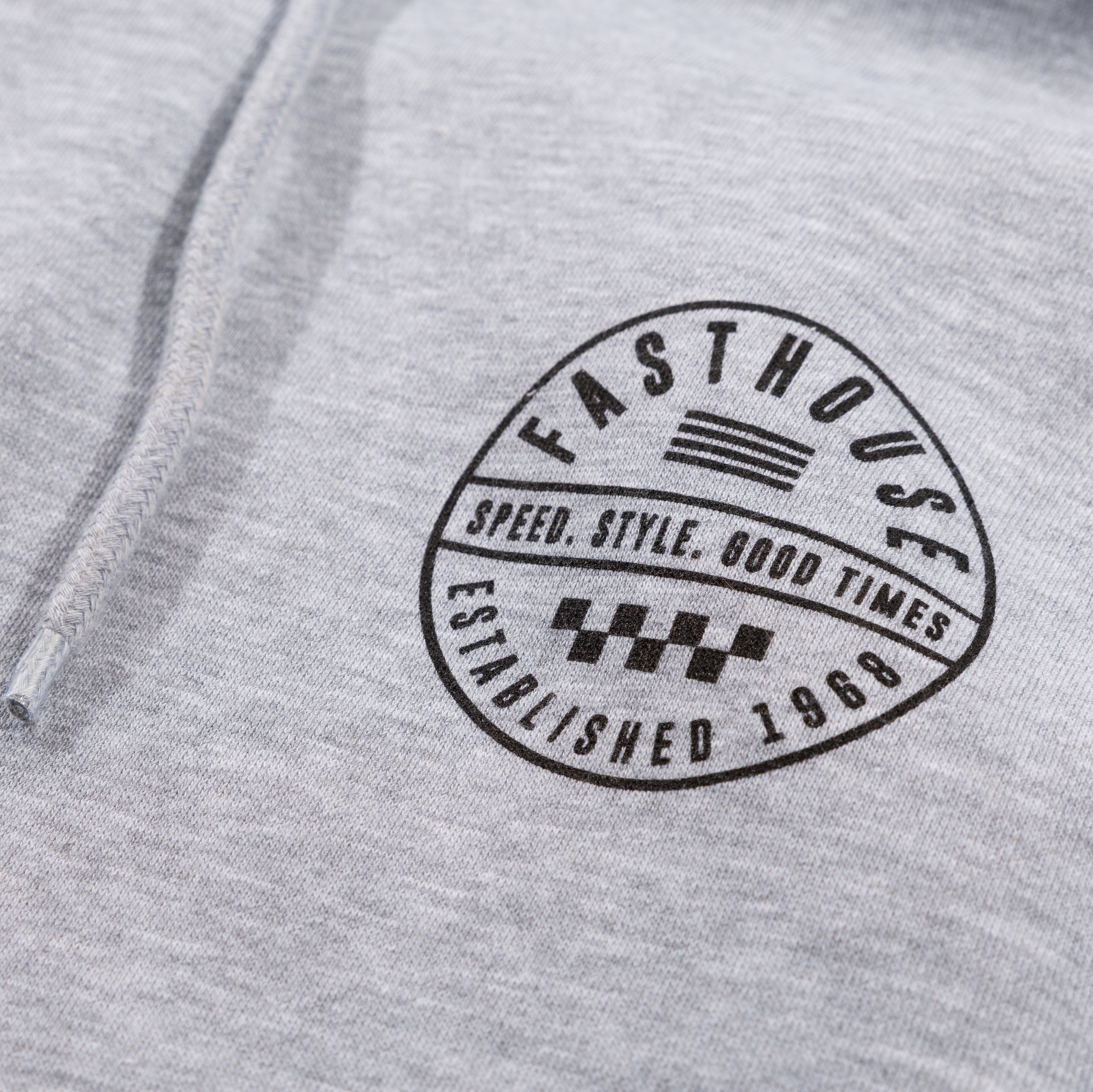 Statement Hooded Pullover - Heather Grey
