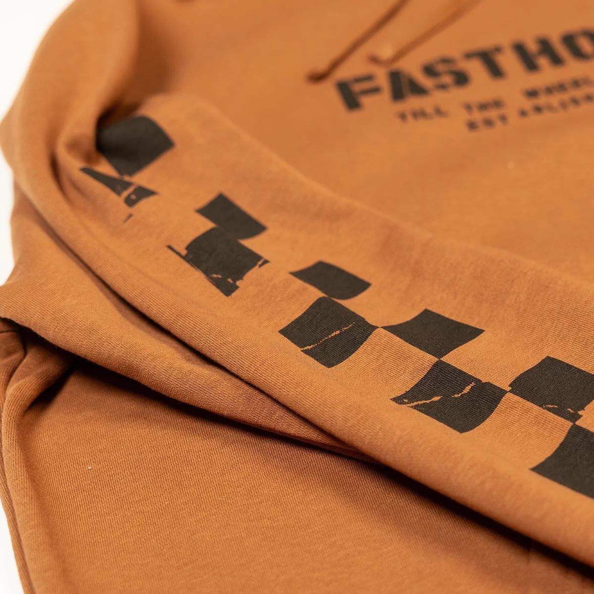 Torn Hooded Pullover, Rust