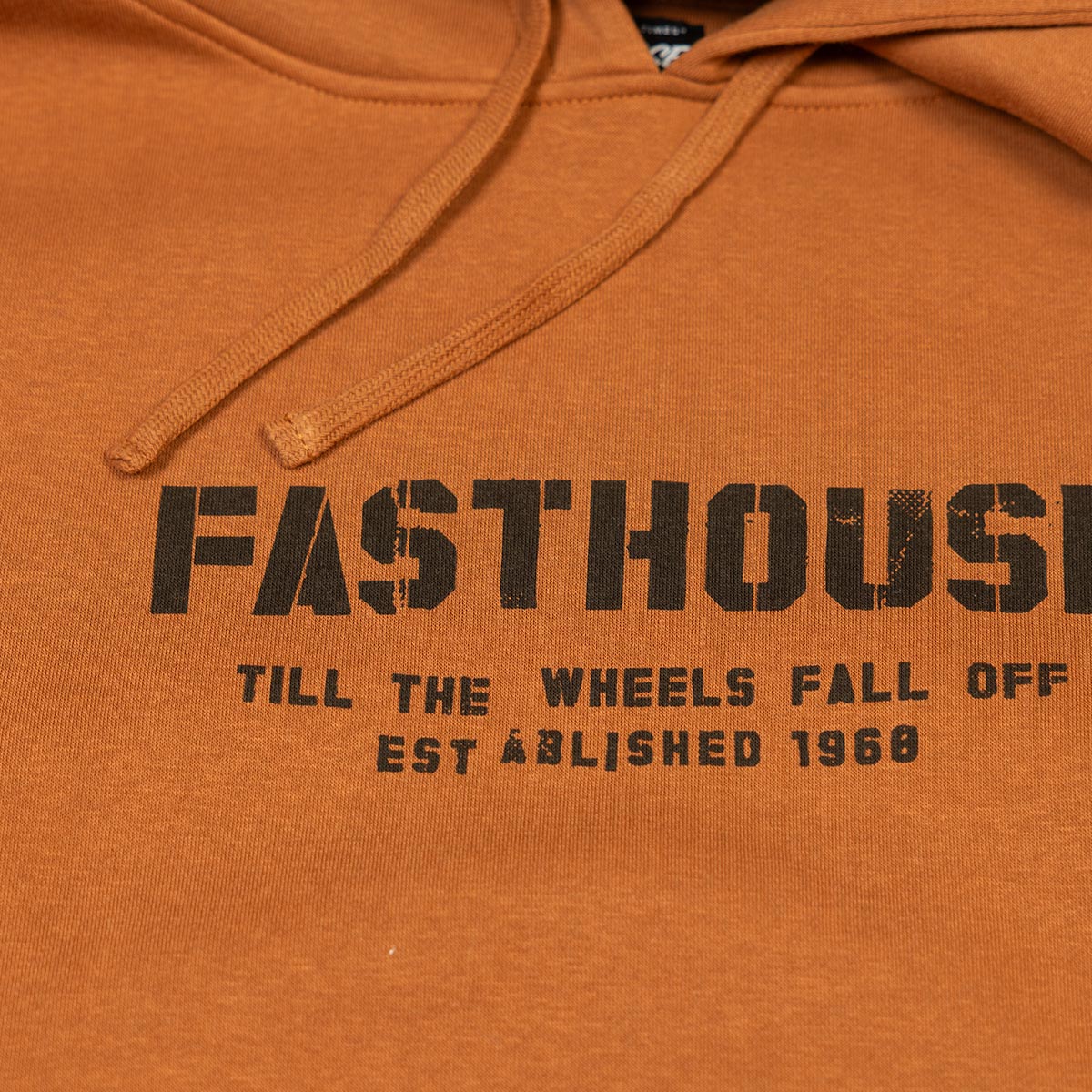 Torn Hooded Pullover, Rust