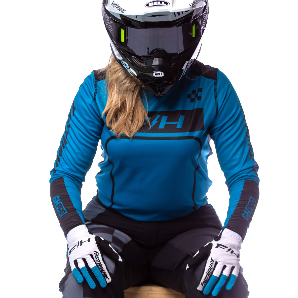 Women's Grindhouse Pro Apex LS Jersey, Electric Blue