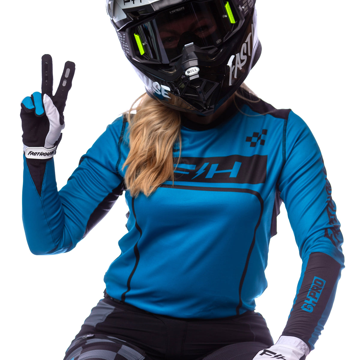 Women's Grindhouse Pro Apex LS Jersey, Electric Blue