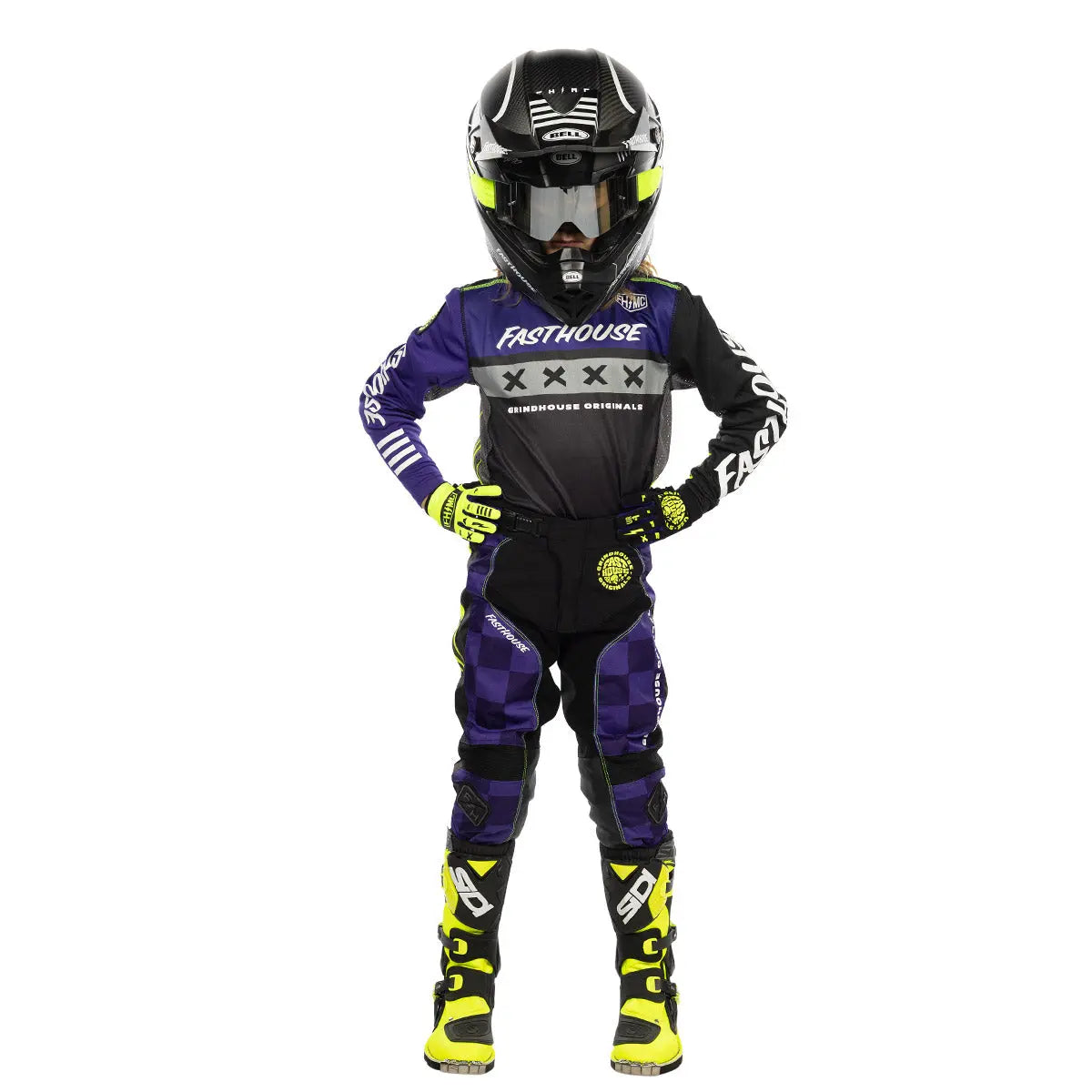 Youth Grindhouse Grimm Pant, FH Purple/Black