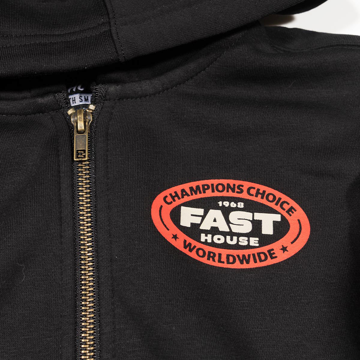 Youth Petrol Hooded Zip-Up, Black
